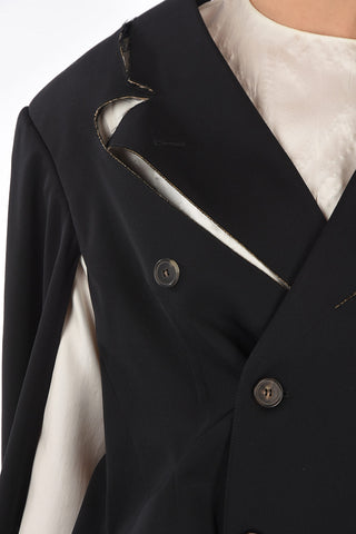 MM0 double breasted coat with cut out details