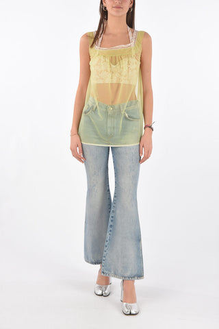 MM0 sheer top with lace detail