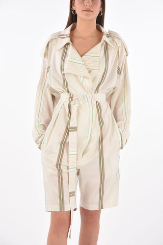 Bayadere Cotton Jumpsuit with Belt