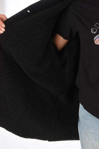 MM6 giubbotto in denim con interno teddy