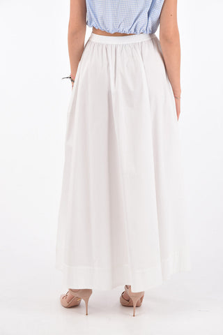 Front Split Asymmetric Skirt with Sangallo Details