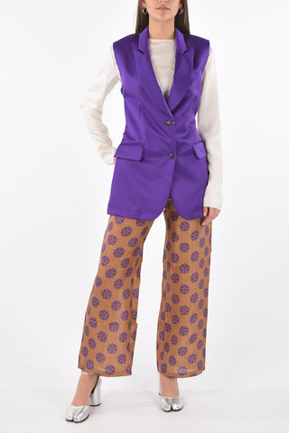 MM6 peak lapel vest with open on the back