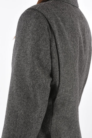 MM0 giacca a 2 bottoni in tweed due spacchi revers classico