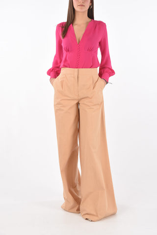 3 Pocket Single-pleated Palazzo Pants