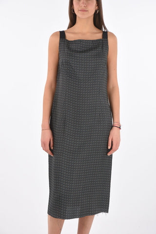 MM0 Geometric Patterned sleveless dress