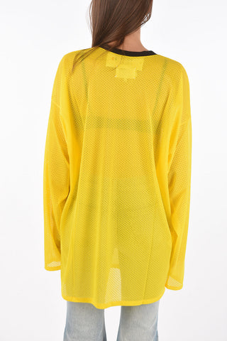 MM0 oversize perforated active t-shirt