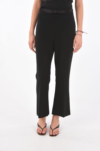 Satin Bow Cropped Pants