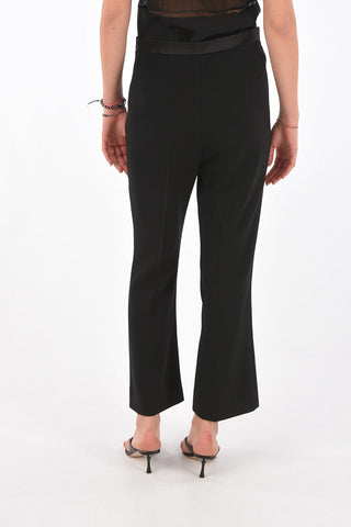 Satin Bow Cropped Pants