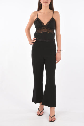 Satin Bow Cropped Pants