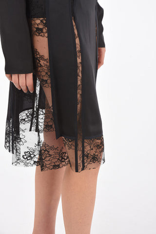 MM0 silk skirt with lace details