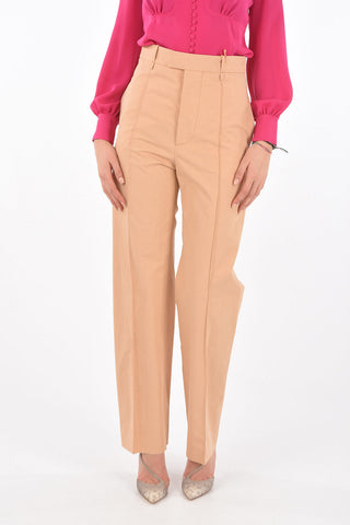 3 Pocket Front Pleated Cotton Pants