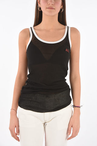 MM0 oversized ribbed tank top