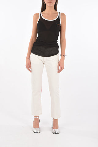 MM0 oversized ribbed tank top