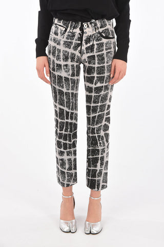 MM1 two-tone Mid-rise waist jeans