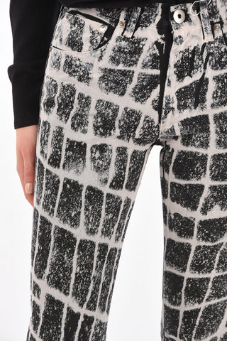 MM1 two-tone Mid-rise waist jeans