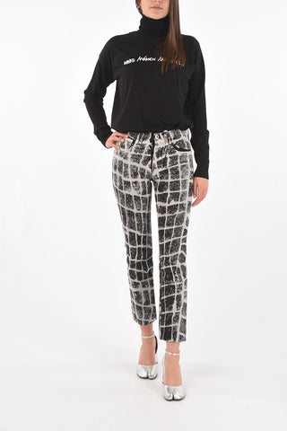MM1 two-tone Mid-rise waist jeans