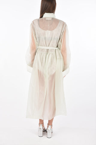 MM0 tie neck maxi dress with belt