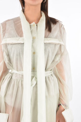 MM0 tie neck maxi dress with belt
