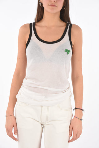 MM0 oversized ribbed tank top