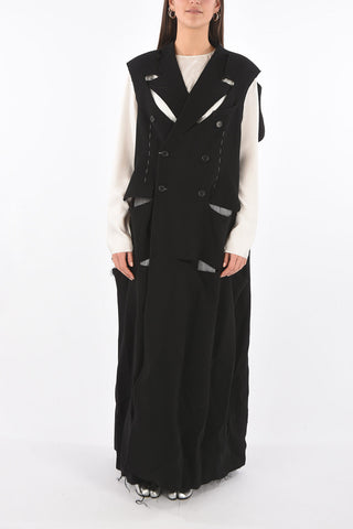 MM0 maxi cappotto doppiopetto in lana vergine