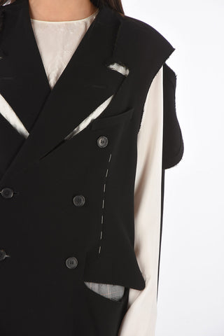 MM0 maxi cappotto doppiopetto in lana vergine
