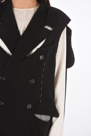 MM0 Virgin Wool Maxi Double-Breasted Coat