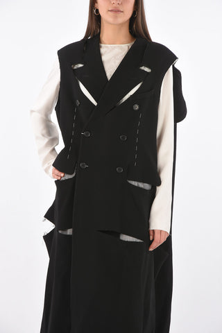 MM0 maxi cappotto doppiopetto in lana vergine