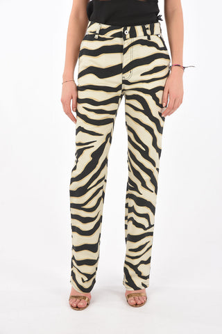 Tiger Printed Straight Leg Jeans