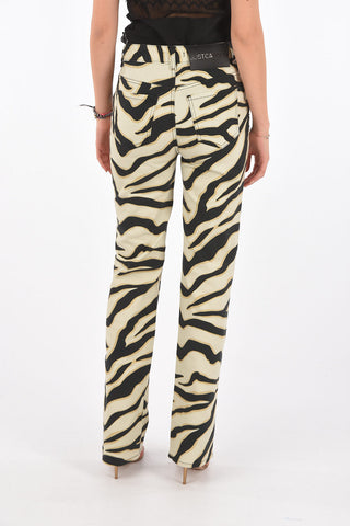 Tiger Printed Straight Leg Jeans