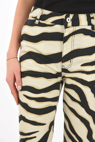 Tiger Printed Straight Leg Jeans