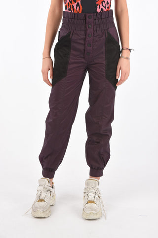 pantalone in nylon a vita alta