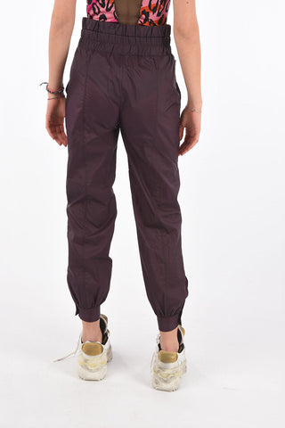 pantalone in nylon a vita alta