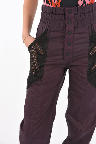 pantalone in nylon a vita alta