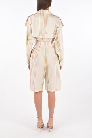 Bayadere Cotton Jumpsuit with Belt