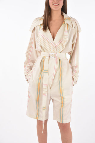 Bayadere Cotton Jumpsuit with Belt