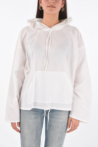 MM6 blusa con cappuccio e maxi tasca a toppa