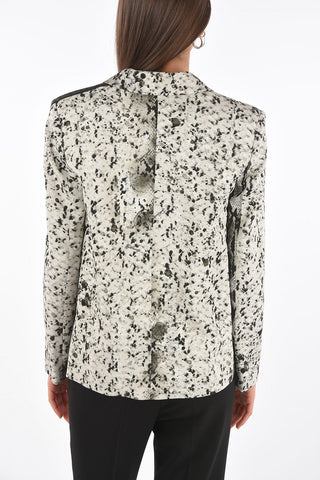 Single-breasted SNAKE Printed Blazer with Logo Sleeve Bands
