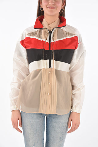 MM0 sheer shirt with Contrasting Bands