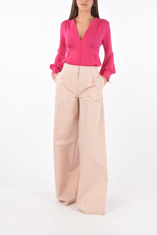 3 Pocket Single-pleated Palazzo Pants