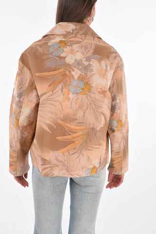 NN0 Jacke mit Blumenprint und Lederfutter