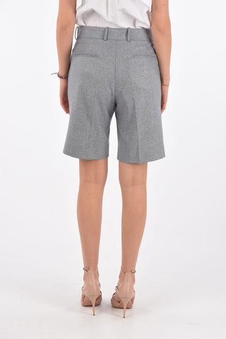 4 Pocket Wool Shorts with Belt Loops