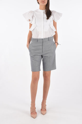 4 Pocket Wool Shorts with Belt Loops