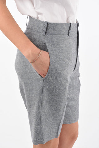 4 Pocket Wool Shorts with Belt Loops
