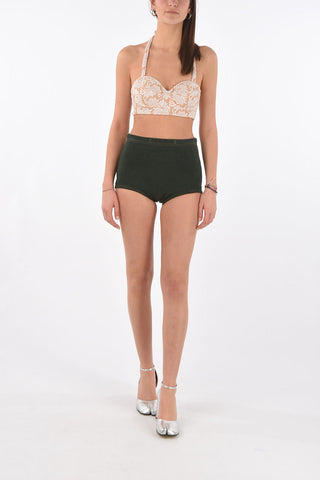 MM0 wool blend high-rise waist culotte