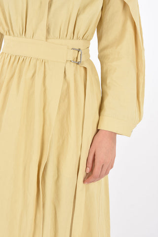 Wrap Skirt Linen Midi Shirt Dress