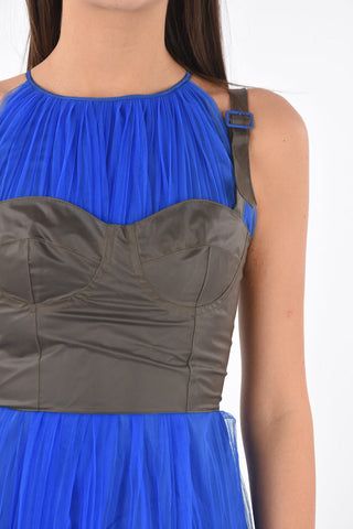MM1 tulle knee lenght dress with corset top