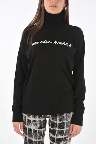 MM6 maglia a collo alto con stampa