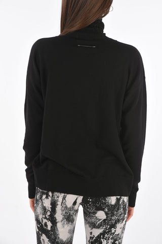 MM6 maglia a collo alto con stampa