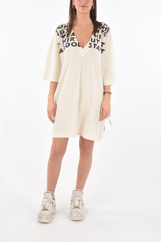 MM6 vestito oversized con scollo a V