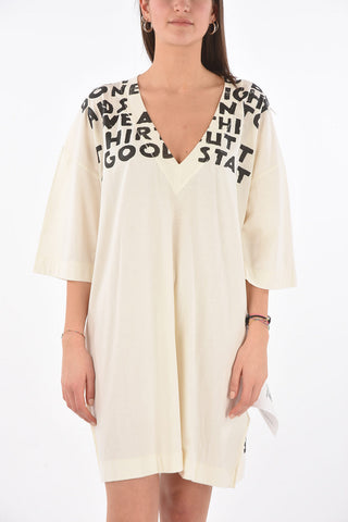MM6 vestito oversized con scollo a V